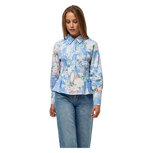 Minus kathleen shirt, maglia, donna, multicolore (9386 blue bell print), 46