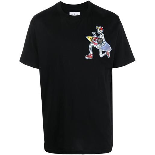 Philipp Plein t-shirt con stampa grafica hawaii - nero