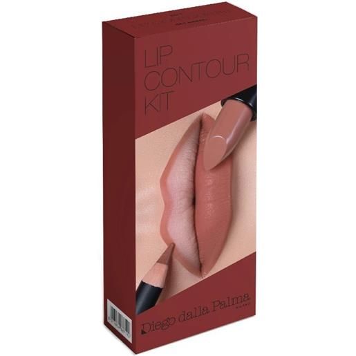 DIEGO DALLA PALMA lip contour kit - rossetto demi matte + matita labbra n. 501 get naked