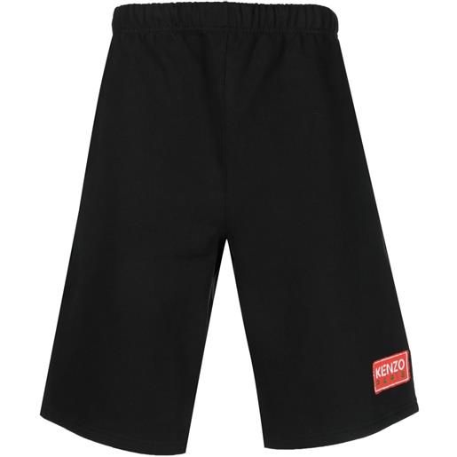 Kenzo shorts con applicazione - nero
