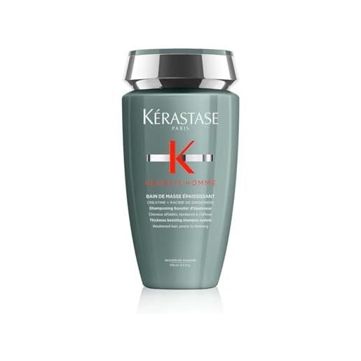 KERASTASE kérastase, genesis homme, shampoo per capelli indeboliti tendenti ad assottigliarsi, bain de masse épaississant, 250 ml