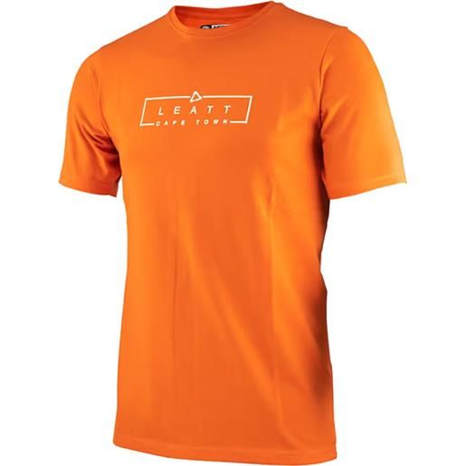 Leatt casual core line t shirt arancio