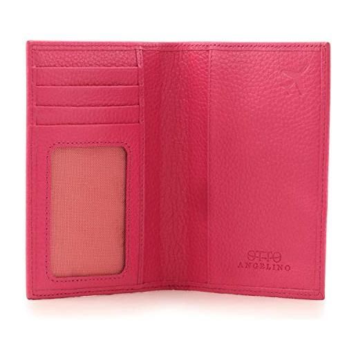 Otto Angelino real leather passport wallet - rfid blocking with ticket slot and baggage tags