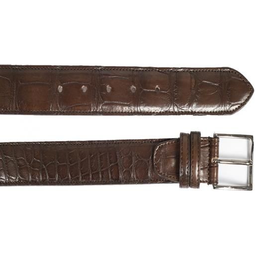 Leather Trend charlie - cintura testa di moro in vera pelle di coccodrillo