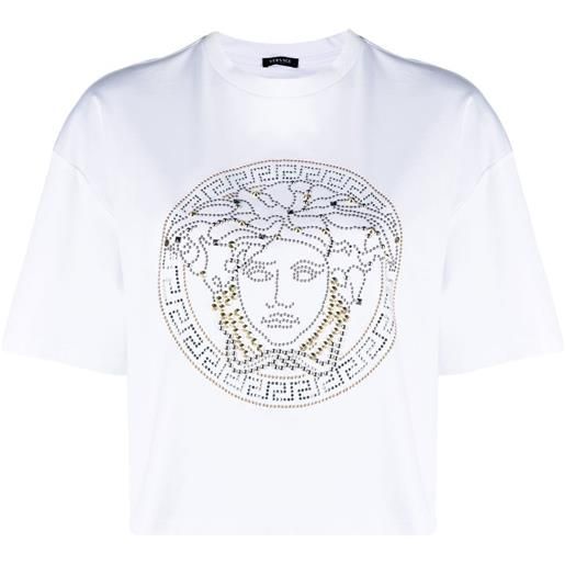Versace t-shirt con stampa medusa - bianco