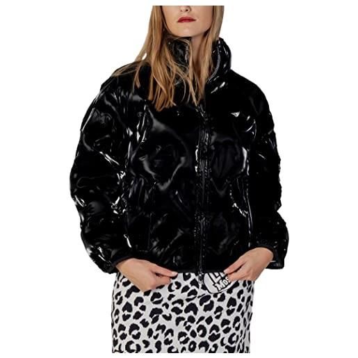 Love Moschino matt technical fabric thermo quilted with hearts. Giacca, black, 40 da donna