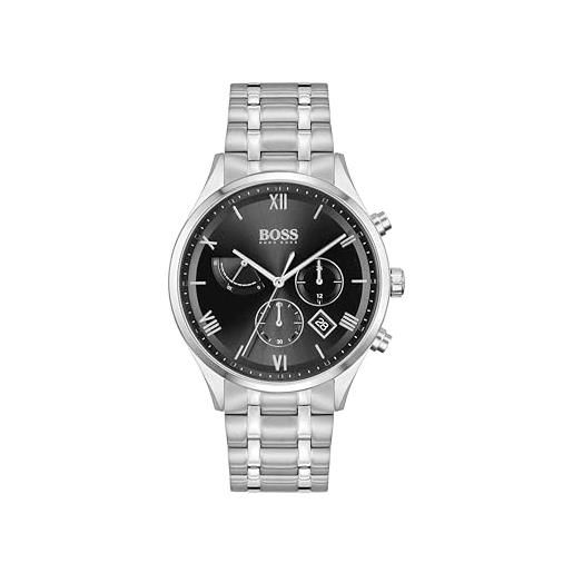 Boss orologio con cronografo al quarzo da uomo con cinturino in acciaio inossidabile argentato - 1513891