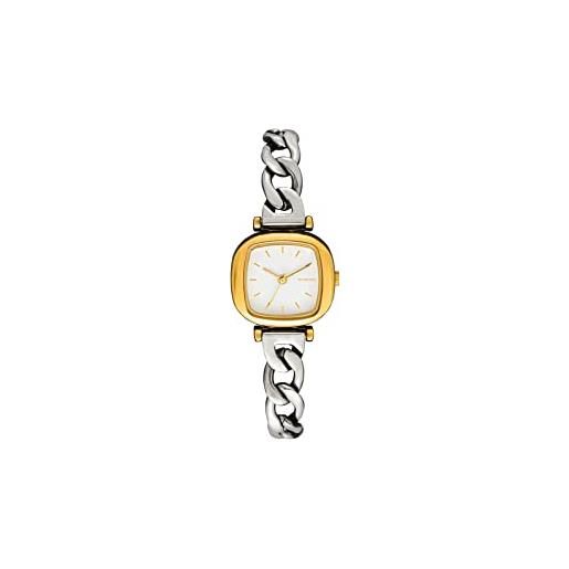 KOMONO moneypenny revolt gold silver mix women's japanese quartz analogue watch with stainless steel strap