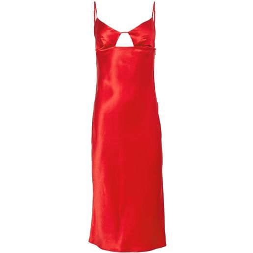 Fleur Du Mal abito eco-luxe con apertura - rosso