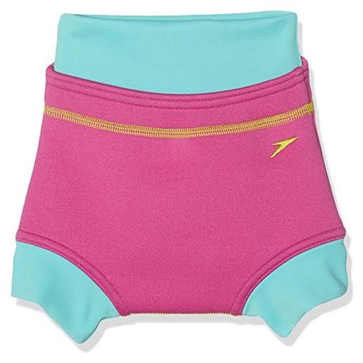 Speedo spd swimnappy cover if, costume da bagno bimba 0-24, rosa/blu bali/lime punch, 0-3 mesi