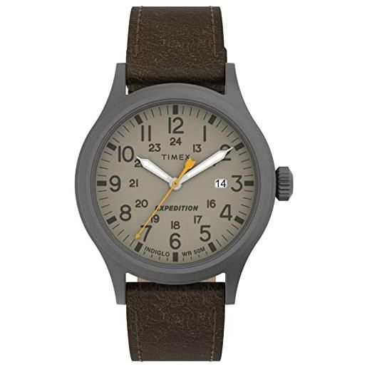 Timex orologio analogico al quarzo uomo con cinturino in pelle tw4b23100