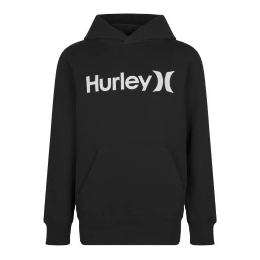 Hurley pullover in pile felpa, nero, 6 años bambino