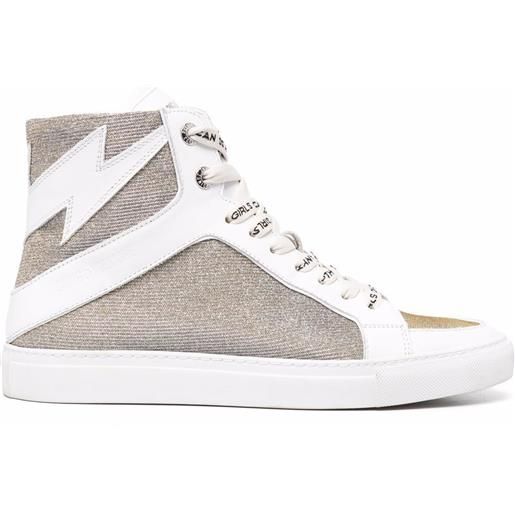 Zadig&Voltaire sneakers con glitter - bianco