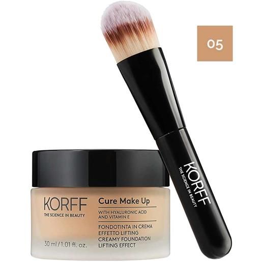 Korff Make Up korff cure make up - fondotinta in crema effetto lifting n. 05, 30ml + pennello
