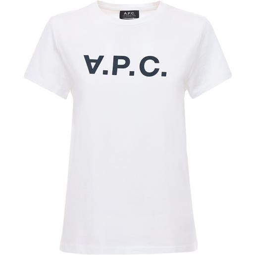 A.P.C. t-shirt in jersey di cotone con logo stampato