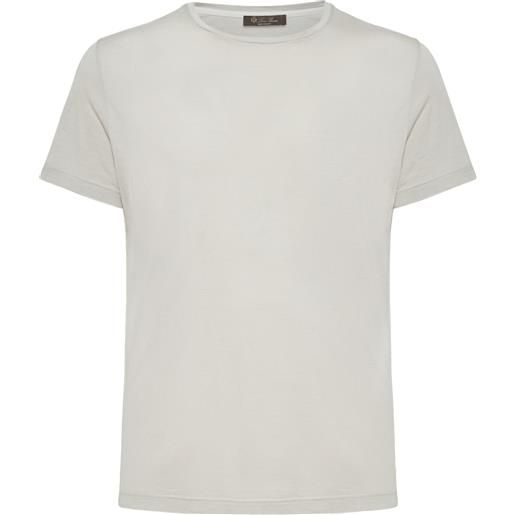 LORO PIANA t-shirt in jersey di seta e cotone