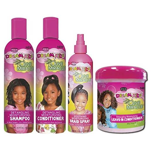 Generic african pride - dream kids detangling shampoo, conditioner, braid spray & set condizionatore da lasciare