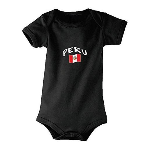 Supportershop - body da bambino, unisex, taglia m, colore: nero, taglia produttore: 6-12 mesi