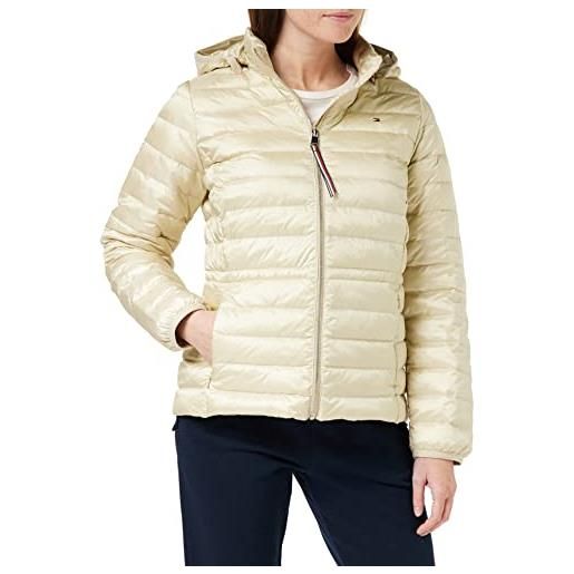 Tommy Hilfiger piumino donna feminine lw down jacket invernale, beige (light sandalwood), xl