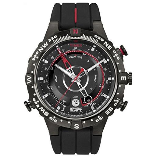 Timex intelligent quartz t2n720 orologio da uomo con cinturino in silicone da 45 mm