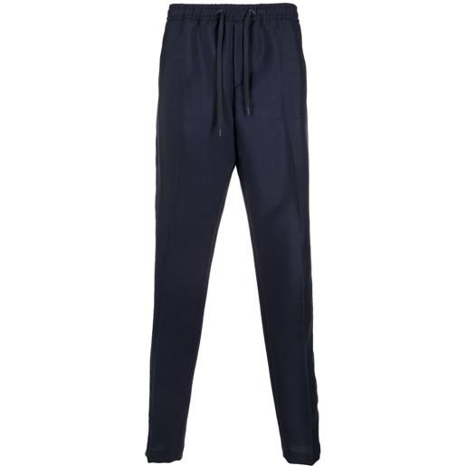 Versace pantaloni sportivi con bande laterali - blu