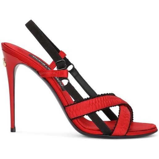 Dolce & Gabbana sandali con cinturini intrecciati 105mm - rosso