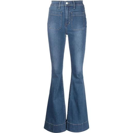 Veronica Beard jeans svasati con tasche - blu