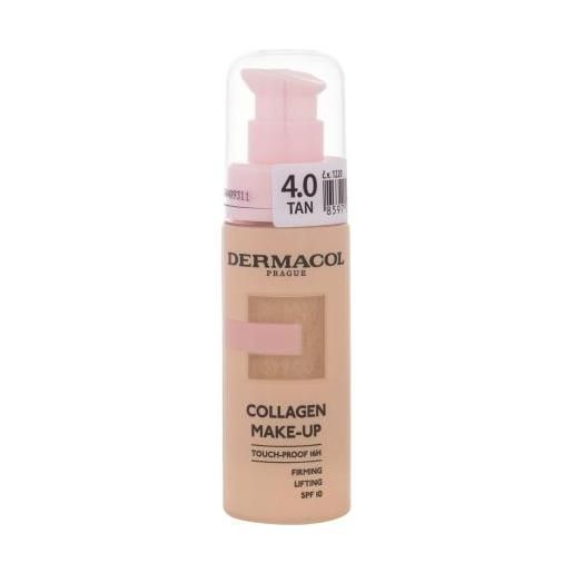 Dermacol collagen make-up spf10 fondotinta illuminante e idratante 20 ml tonalità tan 4.0