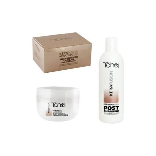 TAHE kit kerafusion - shampoo kerafusion 500 ml + maschera kerafusion 300 ml + trattamento kerafusion fiale 5x10 ml