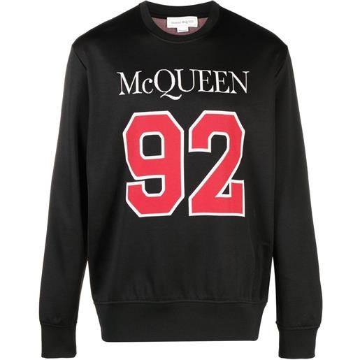 Alexander McQueen felpa con logo - nero