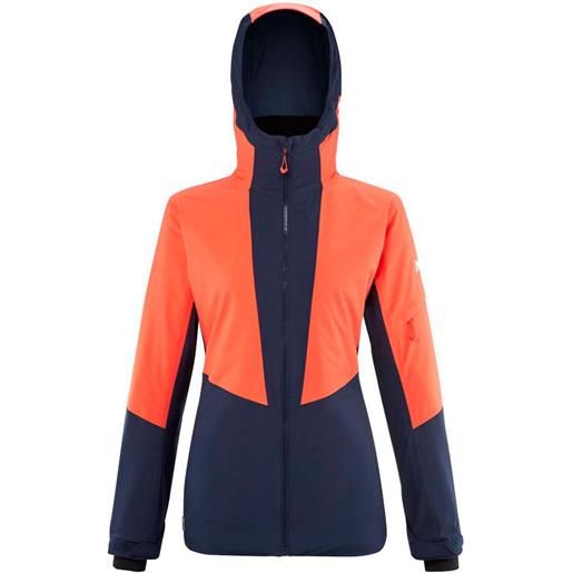 Millet murren hoodie fleece arancione, blu m donna