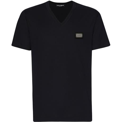 Dolce & Gabbana t-shirt con scollo a v - nero