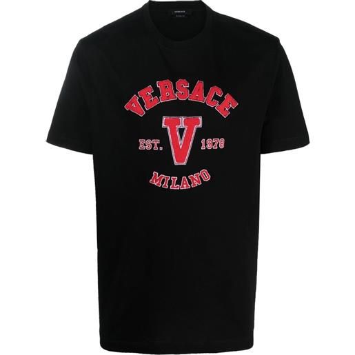 Versace t-shirt con applicazione - nero