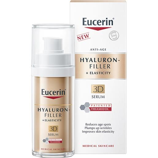 BEIERSDORF SPA eucerin hyaluron-filler + elasticity 3d serum - siero viso tripla azione anti-macchie, anti-rughe, elasticizzante - 30 ml
