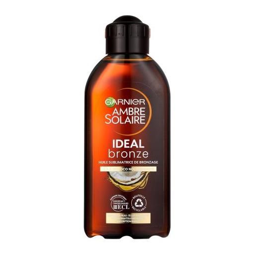Garnier ambre solaire ideal bronze body oil 200 ml olio per il corpo per nutrire e migliorare il tono della pelle abbronzata unisex