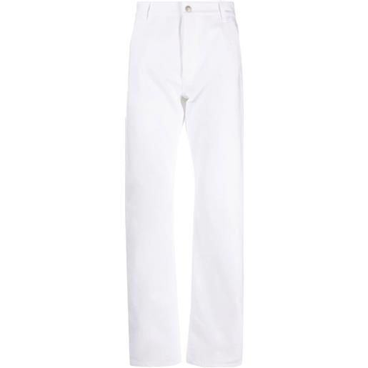 Alexander McQueen jeans slim con ricamo - bianco