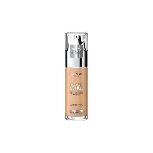 L'Oréal Paris fondotinta liquido, idratazione 24h, per tutti tipi di pelle, incarnato dal colorito naturale e uniforme, accord parfait, 30 ml, 3r/c rose beige