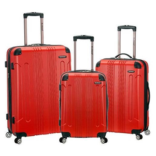Rockland london hardside spinner wheel bagaglio, rosso, taglia unica, london hardside spinner wheel bagaglio