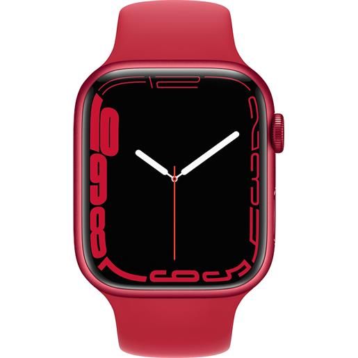 Apple watch series 7 gps 45mm product red cassa in alluminio con sport band