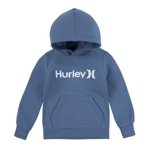 Hurley pullover in pile felpa, blu medio, 2 años bambino