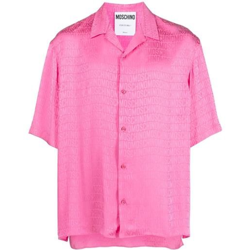 Moschino camicia con monogramma - rosa
