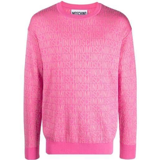 Moschino maglione con logo - rosa