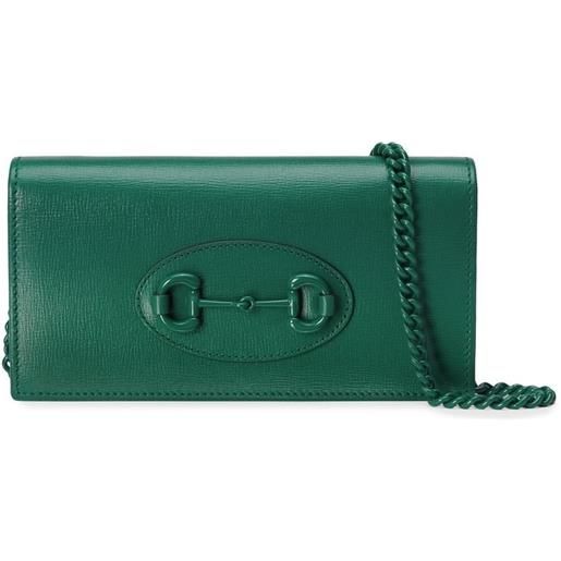 Gucci portafoglio con catena Gucci horsebit 1955 - verde