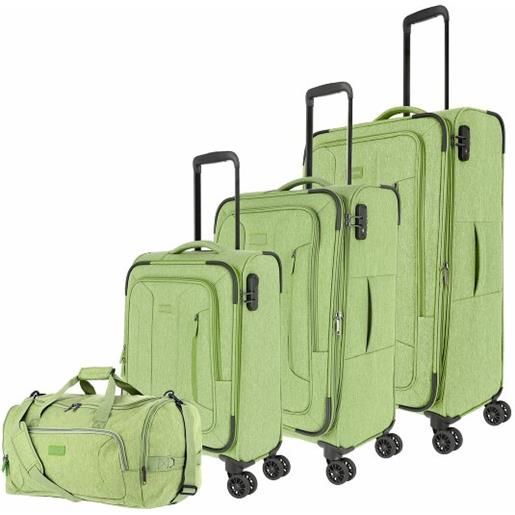 Travelite boja 4 ruote set di valigie 4 pezzi verde
