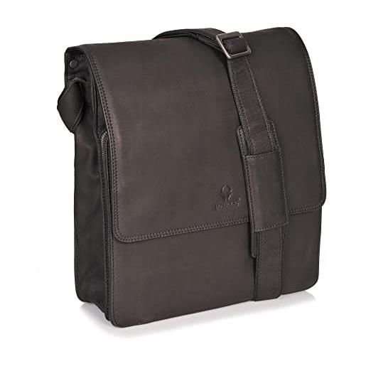 DONBOLSO - borsa a tracolla per uomo e donna - borsa da lavoro e studio - realizzata in pelle di qualità - con comoda tracolla - portadocumenti, tablet e laptop - borsa in stile vintage