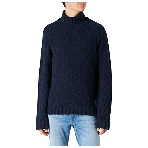 HUGO steed knitted_sweater, navy410, l uomo