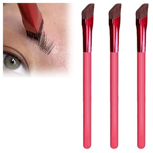 WANWEN multi-function eyebrow brush, eye brow concealer contour brush, premium angled eyebrow brush for powder, cream, gel and wax (3pcs)