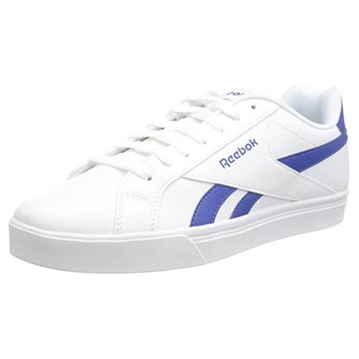 Reebok royal complete 3.0 low, scarpe da ginnastica uomo, bianco/blu (white/vector blue/white), 43 eu