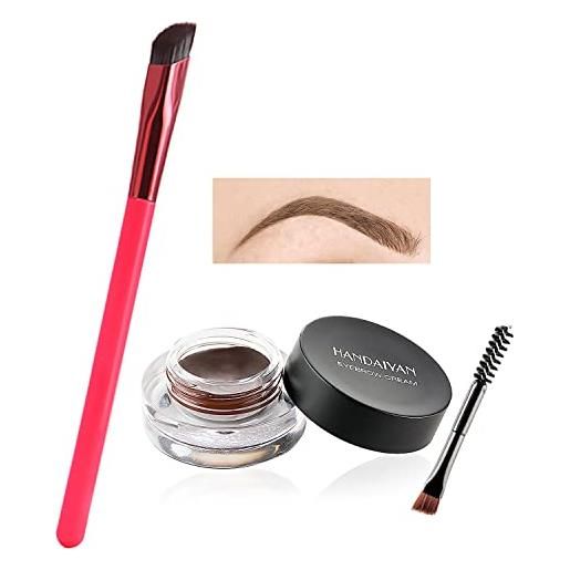 Sovtay multi-function eyebrow brush, square angled eyebrow brush, eye brow concealer contour brush, multifunction eyebrow brush, eye brow concealer contour brush for women (light brown)