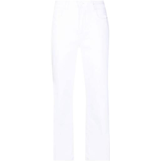L'Agence jeans dritti crop - bianco